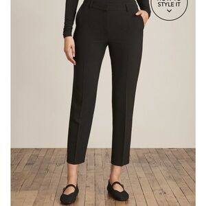 Anne Klein Grace Straight Ankle Black Dress Pants